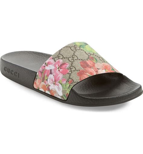 gucci slides women floral|gucci slides nordstrom.